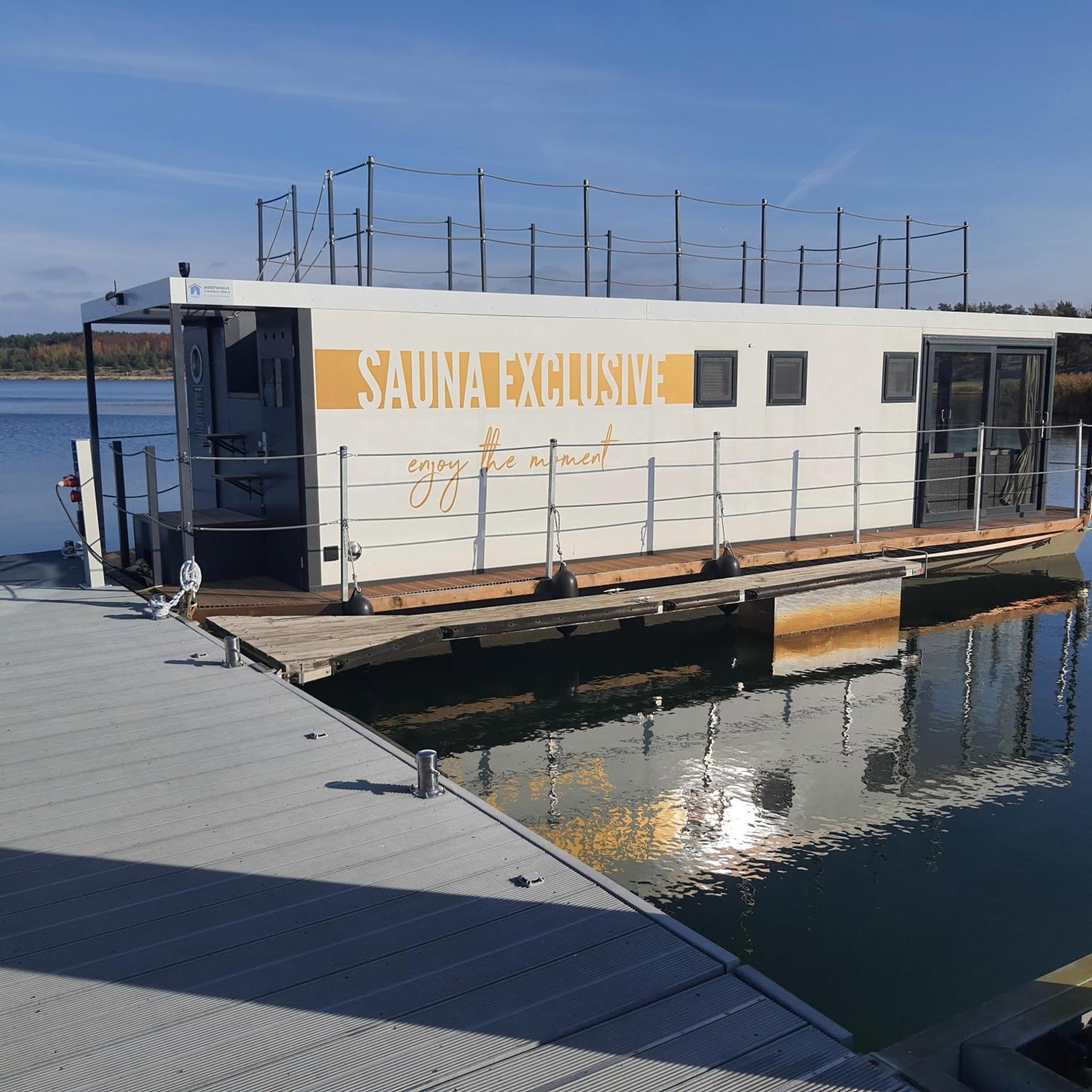 Schwimmende Ferienwohnung Sundowner Elsterheide Exterior foto